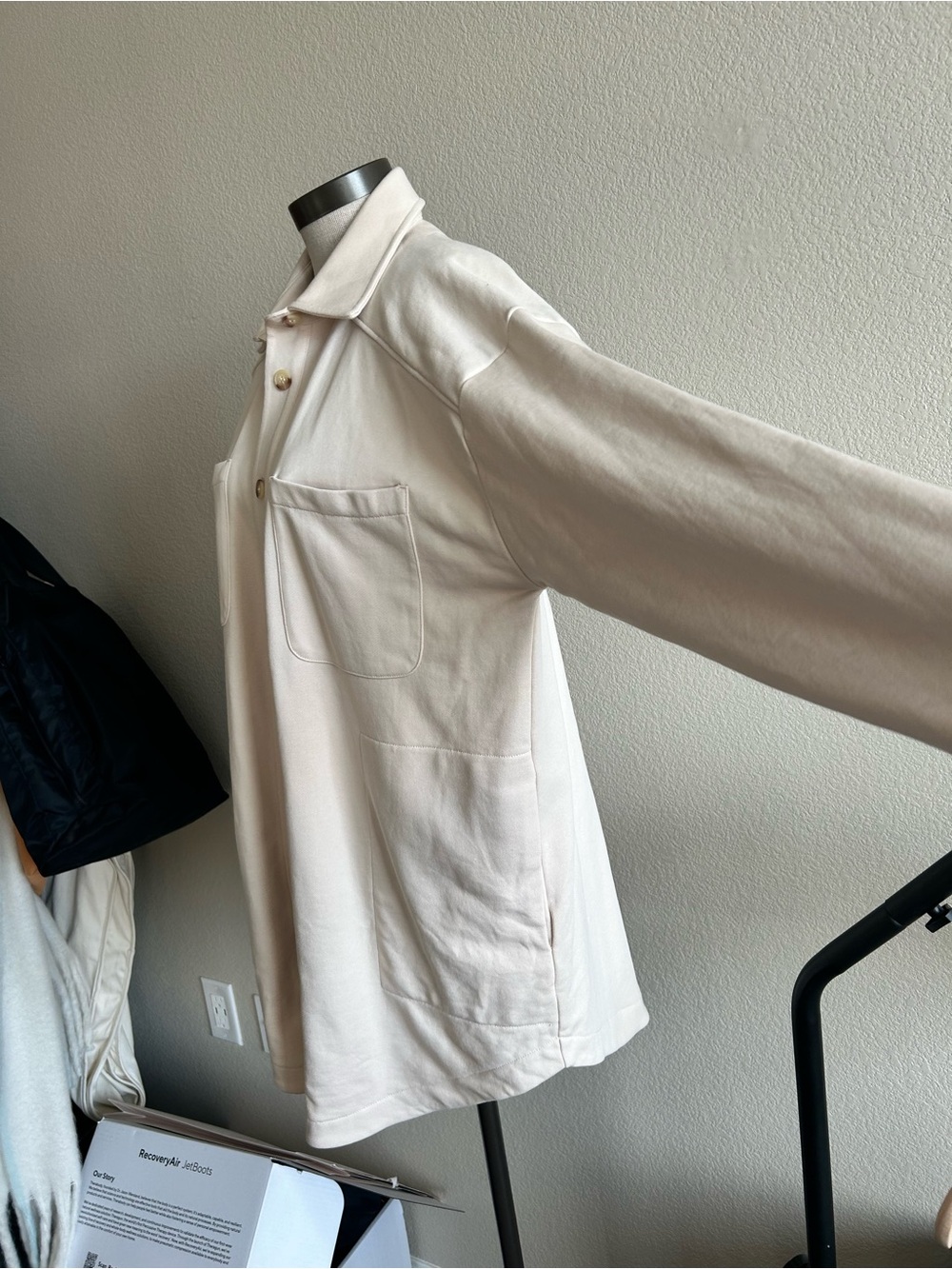 Reiss Cream Button-Front Utility Jacket - Picture 5 of 12